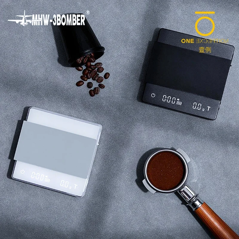 Bomber MHW Small Magic Cube Electronic Scale Italian Hand made Coffee Scale Mini Rechargeable Weighing Timer