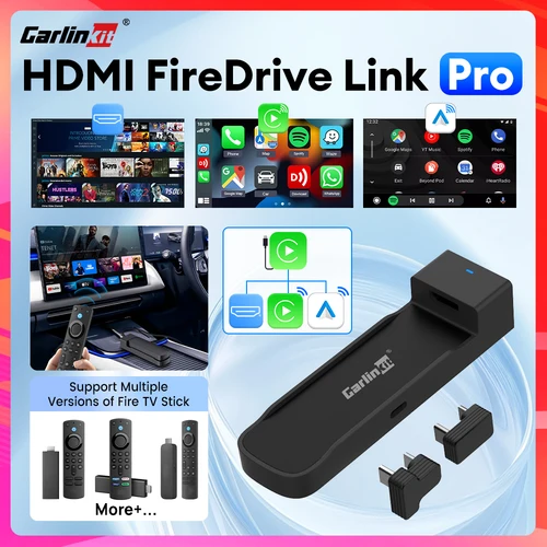 Imagen 1 del producto CarlinKit FireDrive Link Pro para Fire TV Stick soporte inalámbrico CarPlay Android Auto HDMI TV Streaming Box caja de entretenimiento para coche