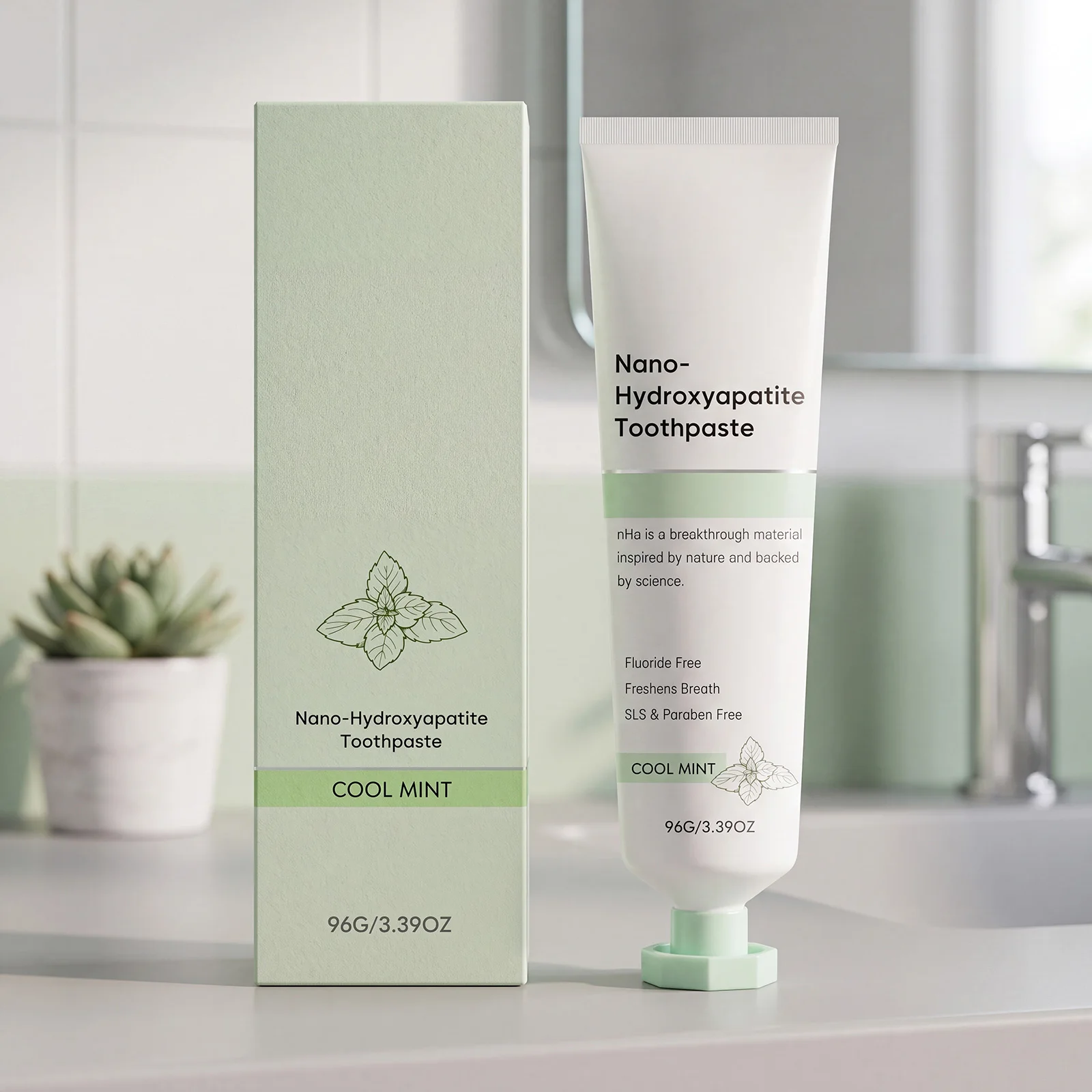 Cool Mint Nano‑Hydroxyapatite Toothpaste Mild Mint Formula For Daily Teeth Cleaning Refreshing Breath Home Oral Care Toothpaste