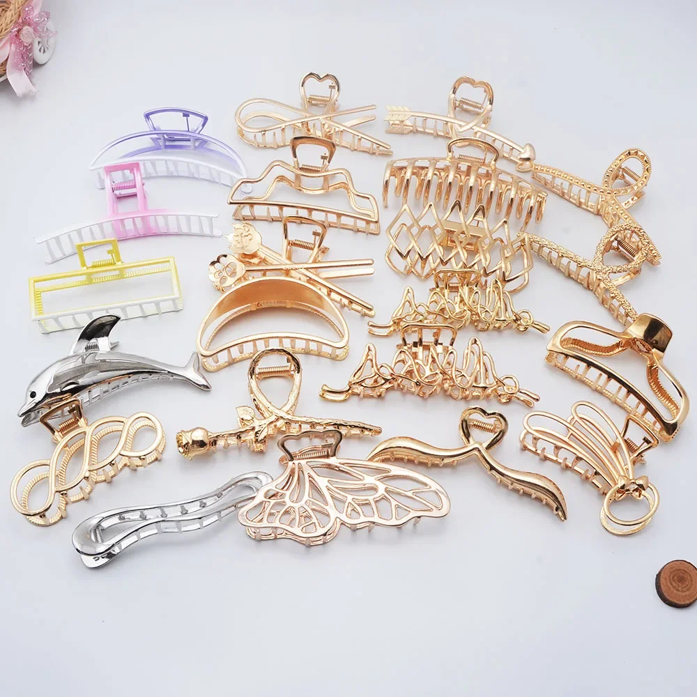 2024 Selling Multiple Styles Fashion Alloy Geometric Large Exquisite Hairpin Barrettes for Women Girl Accessories Headwear