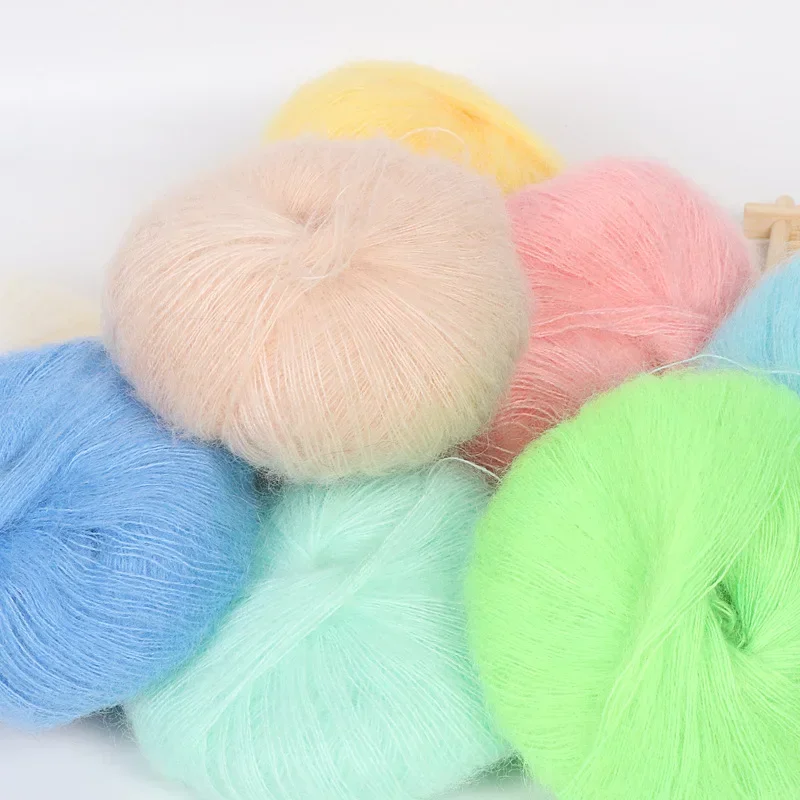 Mohair Crochet Yarn for Women, Skin-Friendly Baby Wool Thread, Fine Quality, Hand-Knitting Thread for Cardigan, Scarf, Suitable