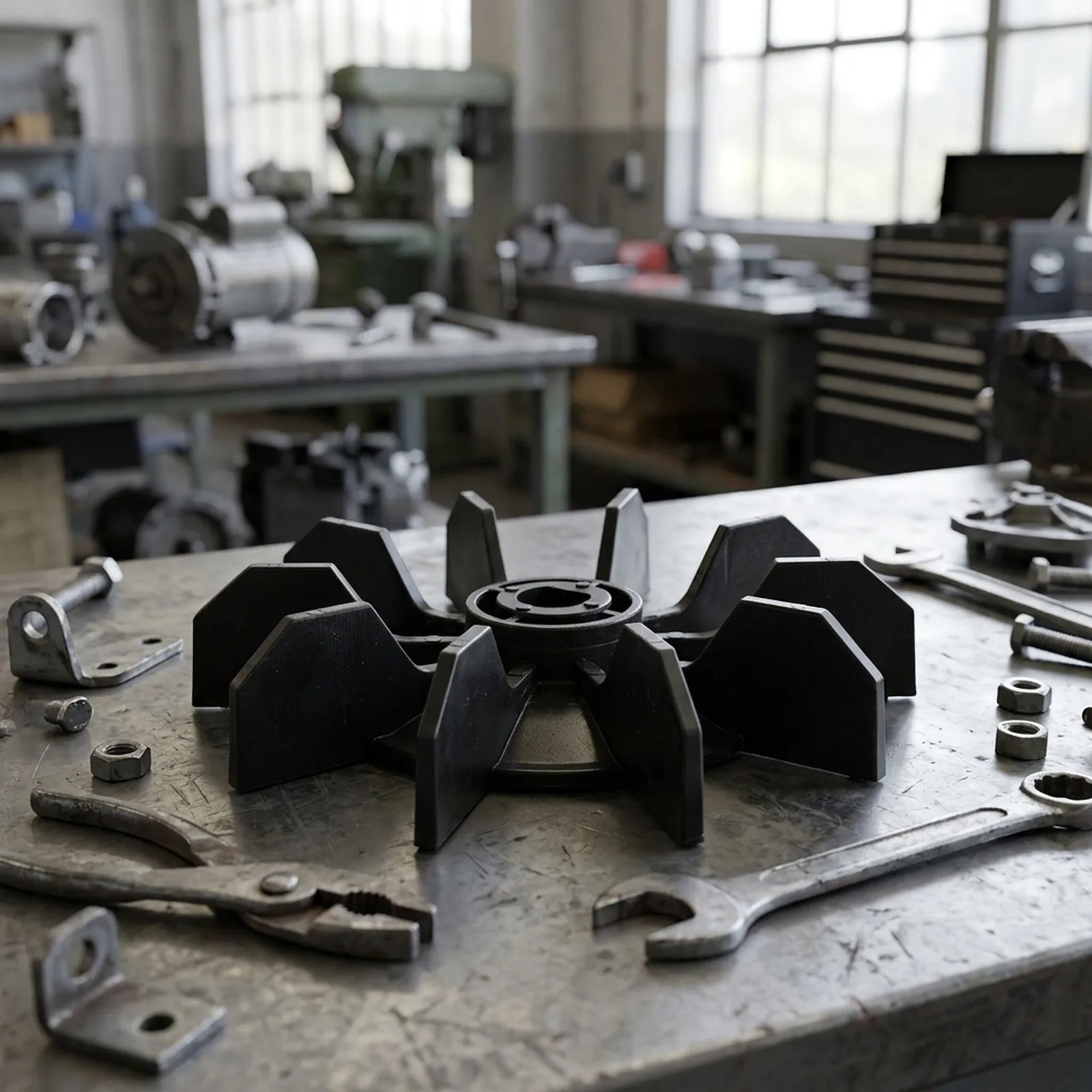 10-Blade Air Compressor Fan Replacement with 0.5 Inch ID Designed for Inline Linear Motor Compressor Applications