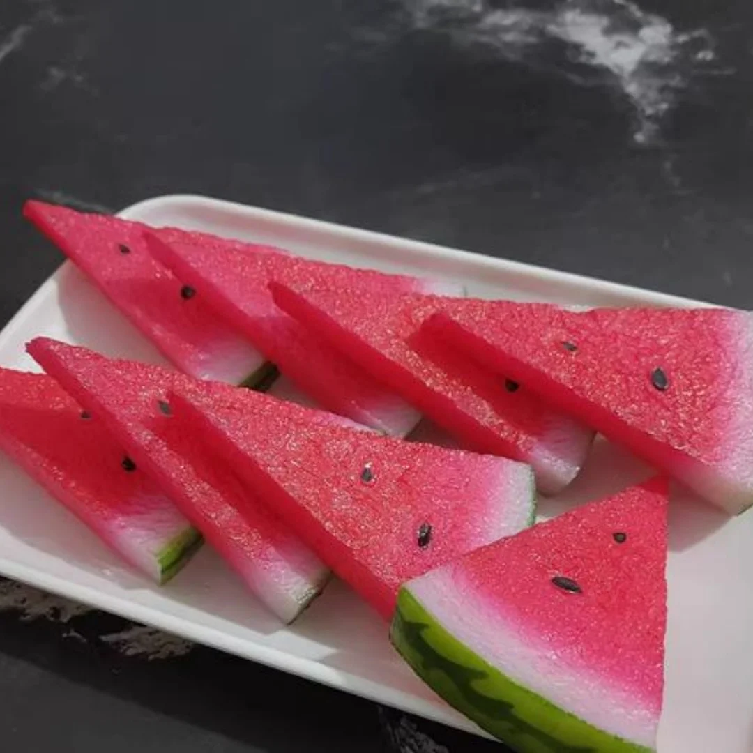 Simulated Watermelon Slice Cutting Model Fruit Tray Decoration Food Toys Early Education Photography Props Cabinet Display
