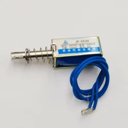 JF-0530 DC 12V/24V 300mA 10mm Stroke 5GF Force Push Type Open Frame Solenoid Electromagnet