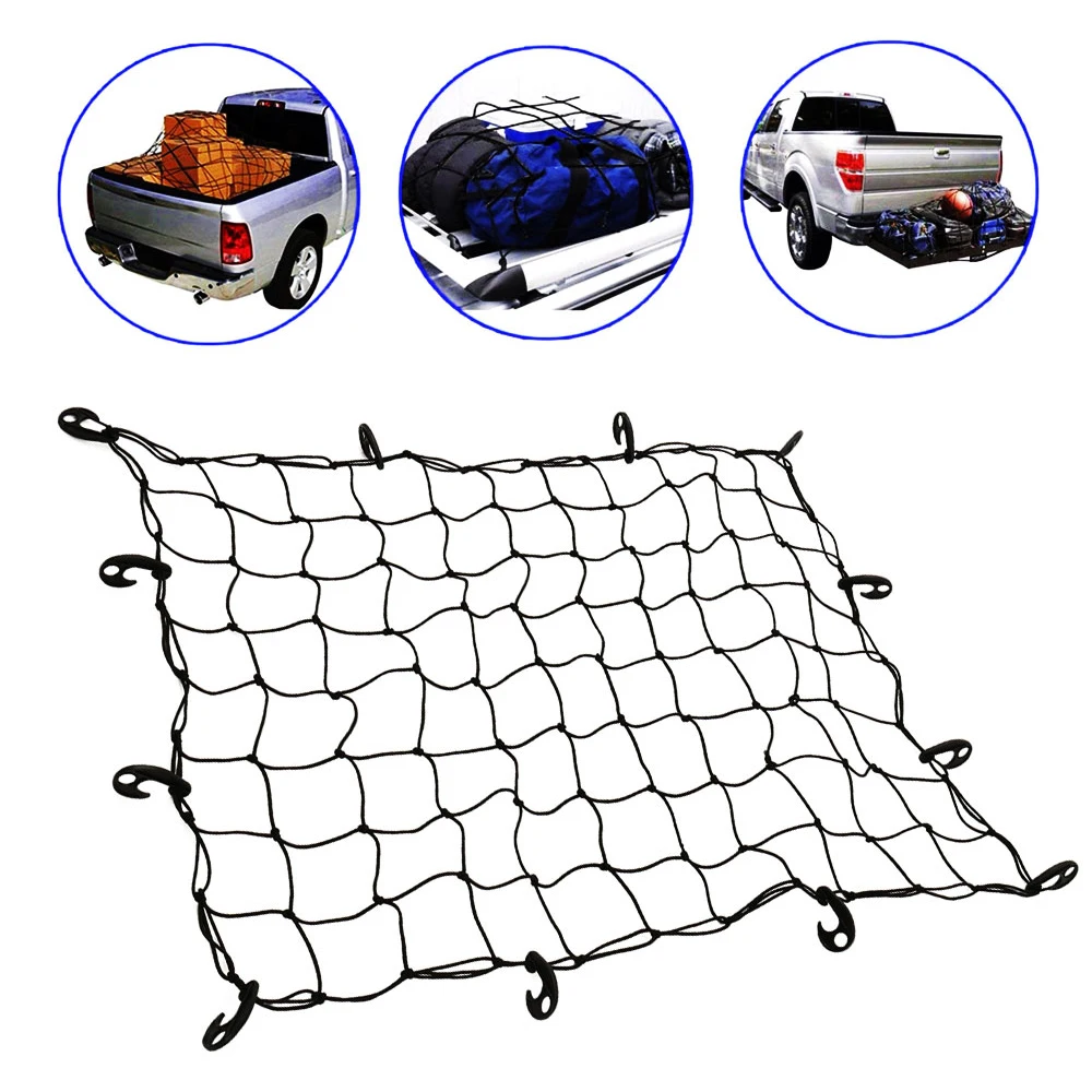 Car Trunk Net Elastic Luggage Net Cargo Organizer Storage Nets Stretchable Mesh Network Pocket For Universal Travel Offroad SUV