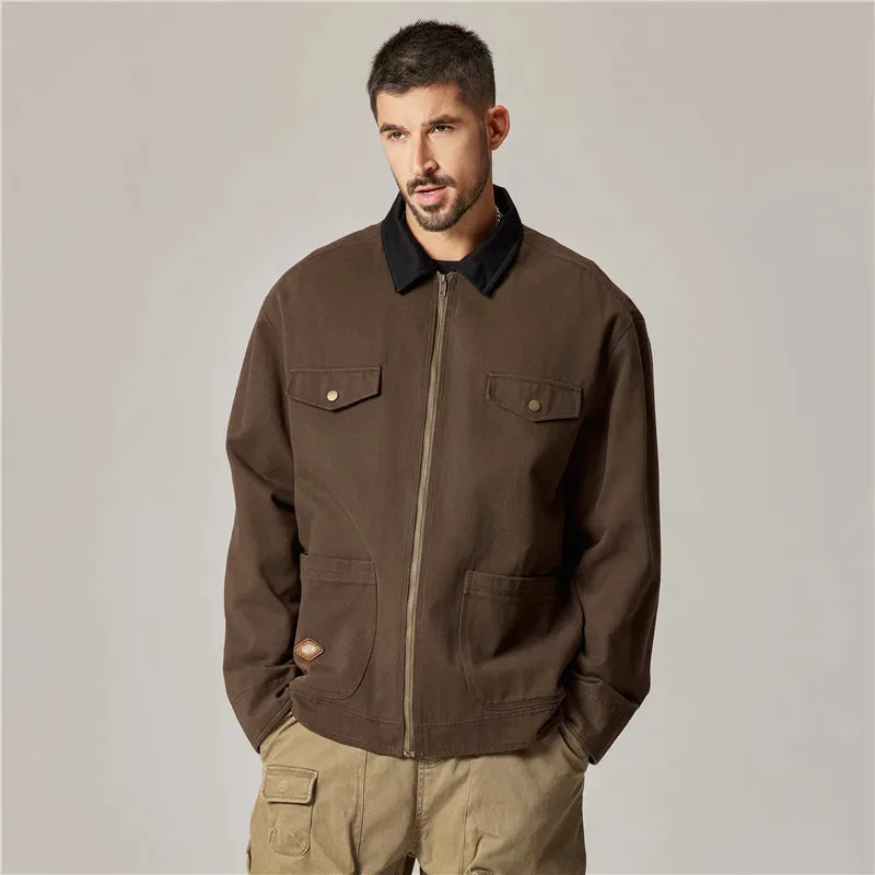 MAQVOB Excellent Quality Luxury Apparel Outdoor Work Jacket Euro US Size Spring Autum Oversize Full Zipper Jacket for Men