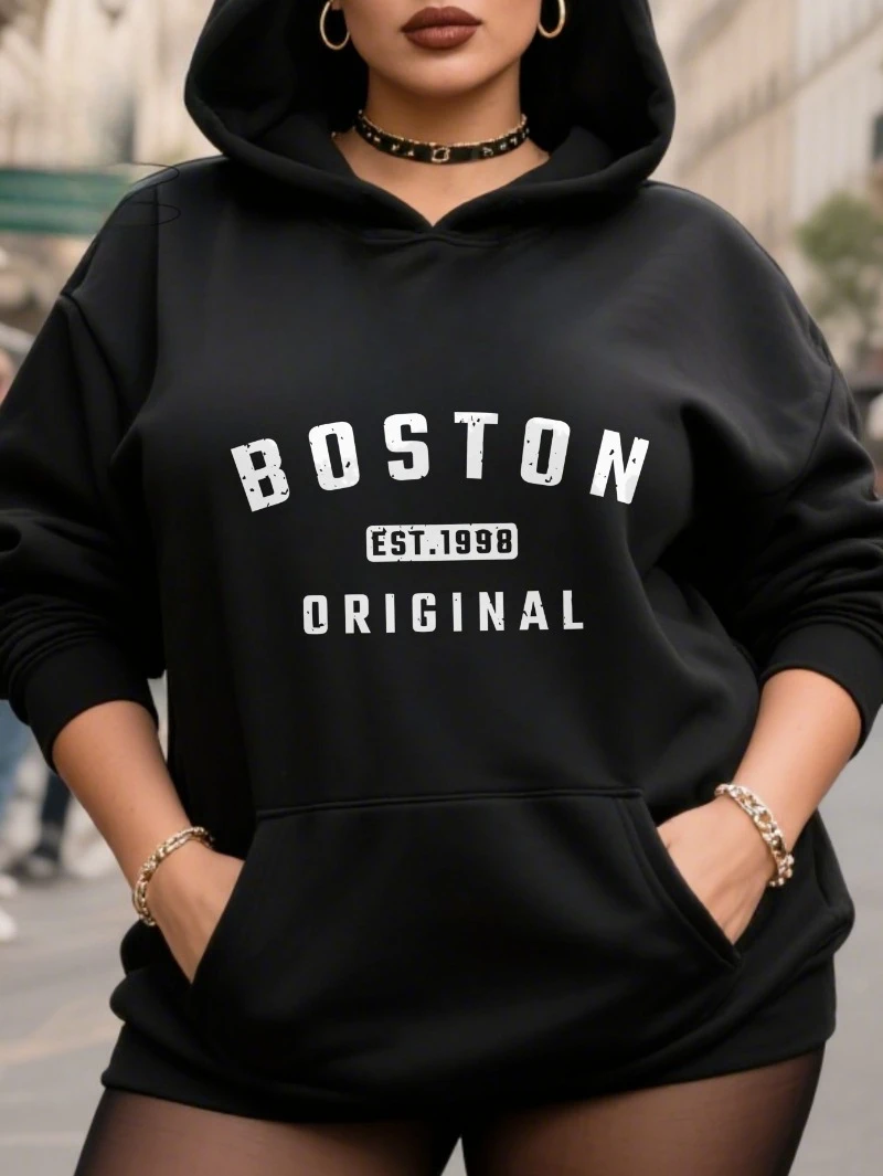 

2329, осенне-зимняя женская винтажная толстовка с рисунком Boston. 19998, оригинальная роскошь высокого класса для мужчин и женщин, топ Y2k