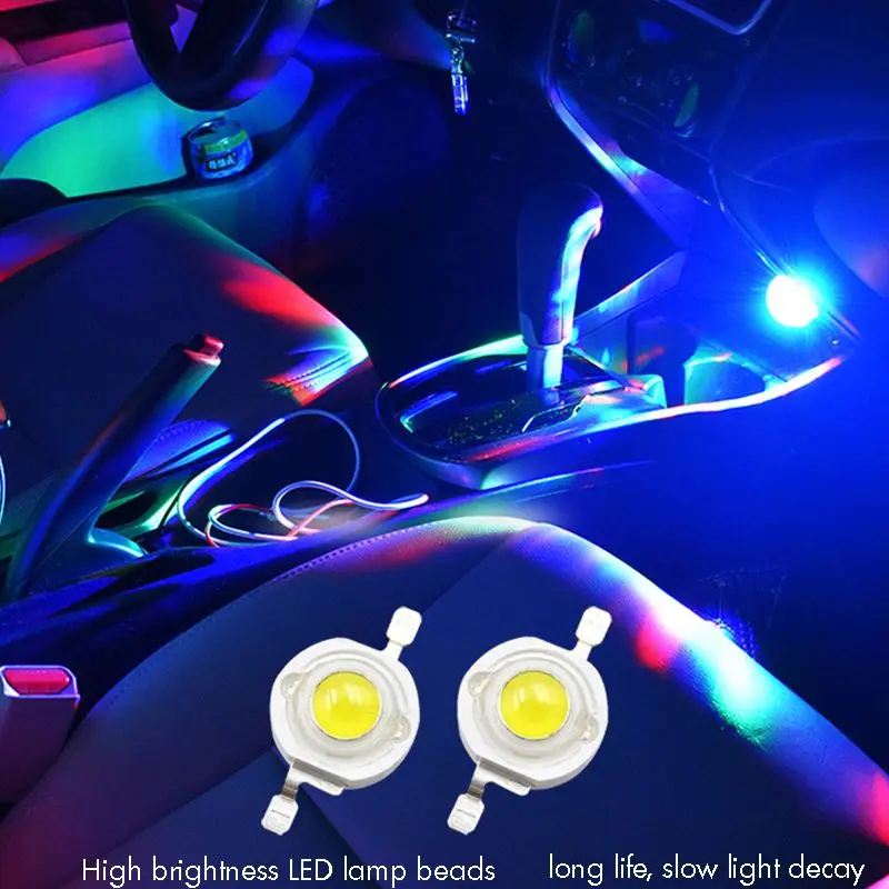 Interieur Autolichten Sound Activated Rgb Kleurrijke Led Sfeer Verlichting 3-Kleur Usb Opladen Mini Auto Dj Stage Light bal
