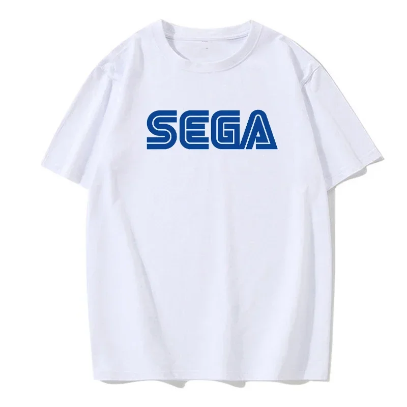 Recién llegado, camisetas con Logo de Sega para hombre, pantalón corto informal de verano, ropa de calle de moda, camiseta Harajuku, camisetas para fanáticos del juego de estilo coreano, camisetas para hombre