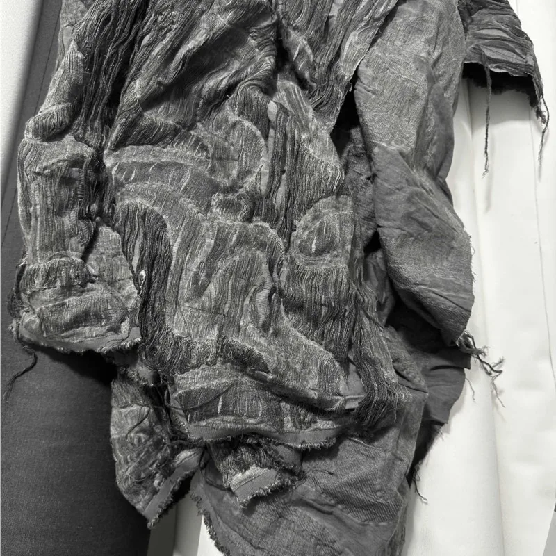 النفايات نمط الكربون الرمادي الجاكار خط خمر نمط على الوجهين الملابس مصمم النسيج