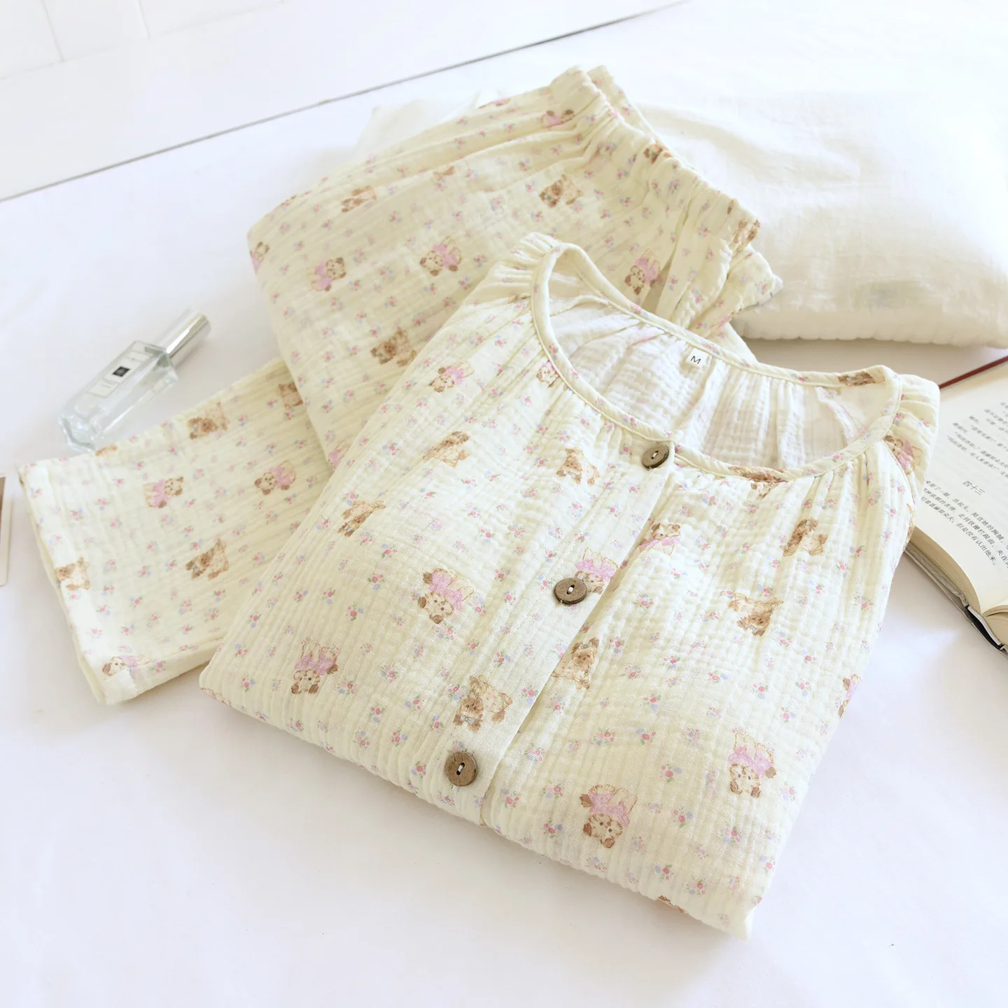 100% Cotton Maternity Pyjama Autumn Long Sleeve Pregnant Woman Pajama Feeding Nightie Pregnancy New Women Sleeping Clothes