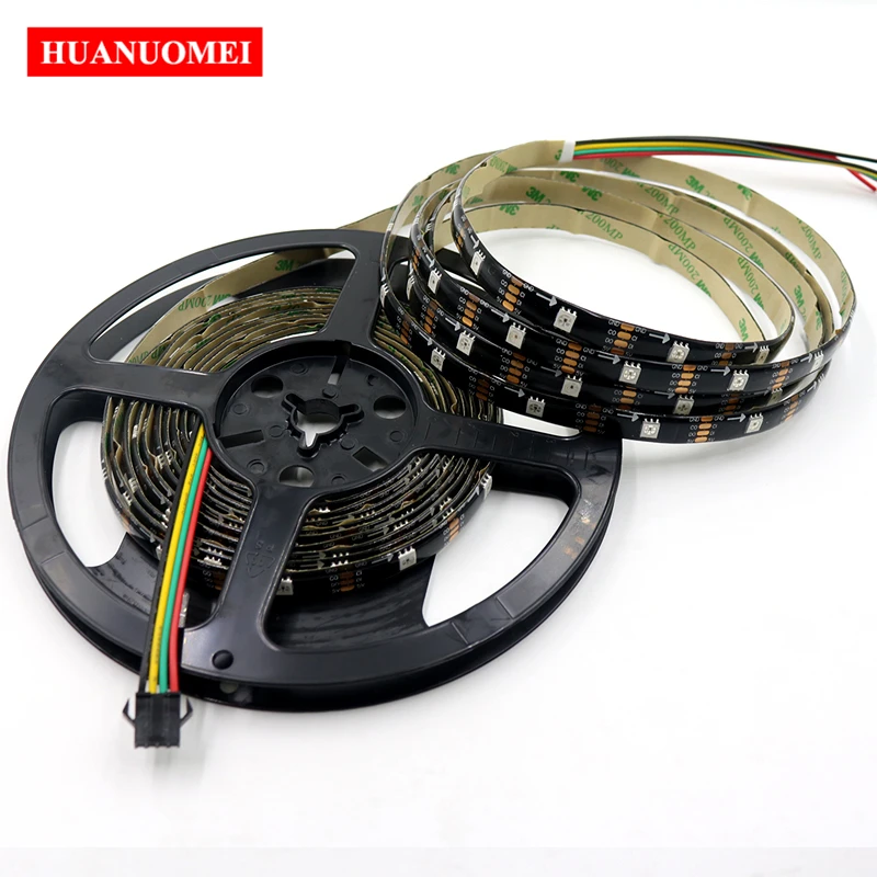 

5M 30LEDs/M 5050 SMD RGB APA107 LED Strip APA102 Pixel Light Decoration TV Flexible Tape Sign Lamp 5V BLACK PCB Waterproof IP65