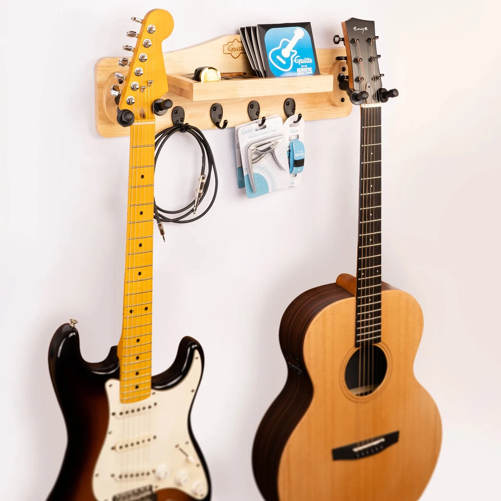GUITTO GGS-10 Guitar Wall Mount Stand Holder Bass Mandolin Banjo Ukulele Hook Wall Hangers Bracket Guitar Parts & Accessories