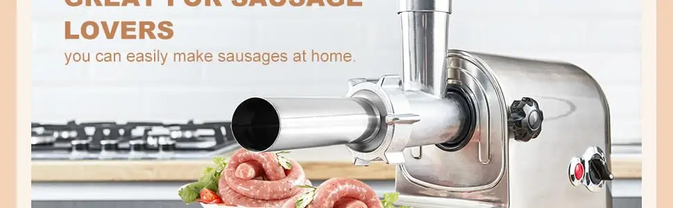 5 # Edelstahl-Wurstfüllrohr-Set für Fleischmühle, Wurstfüllrohr-Zubehör für Vertikale Küchenmixer – Detail 4