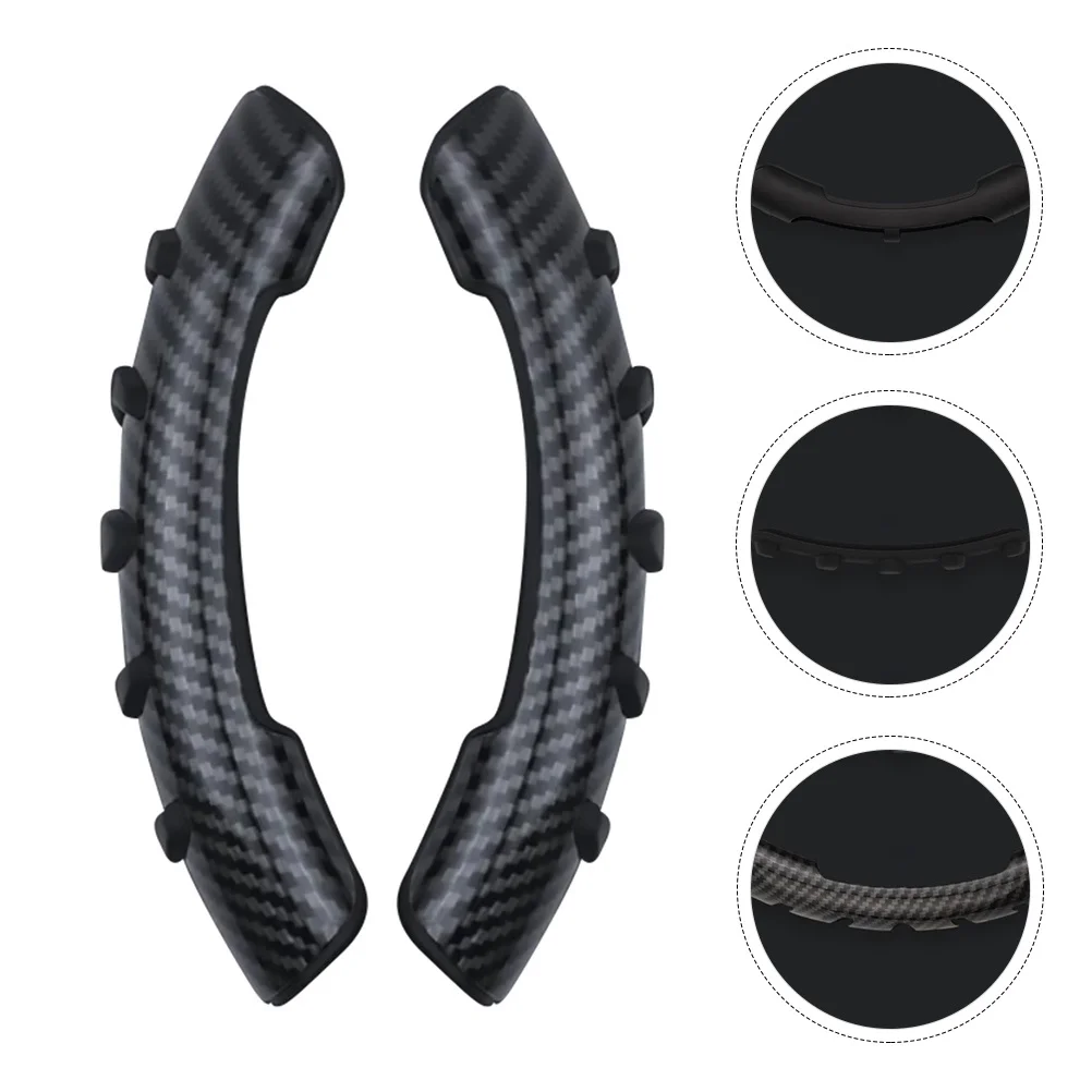 

2pcs Anti-Slip Steering Wheel Cover Silicone Grip Universal Fit For Car Easy Install No Tools Car Interior Accessories Sleeve