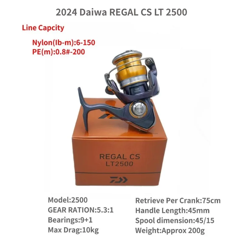2024 DAIWA REGAL CS LT Lightweight Spining Fishing Reel 1000S