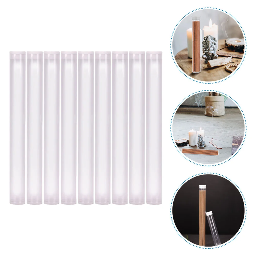 

9 Pcs Incense Storage Tube Holder Stick Holding Tubes Home Acrylic Holders Cone Large