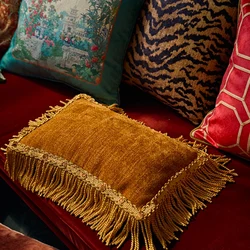Luxury Caramel Tiger Print Gold Brown Color Cushion Cover Decorative Pillow Case Art House Sofa Chair Bedding Coussin