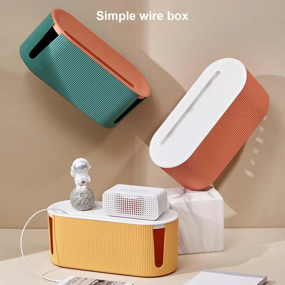 Hard Cable Management Box Dust-proof Wire Management Power Strip Storage Box for Charging Cable Cable Storage Box