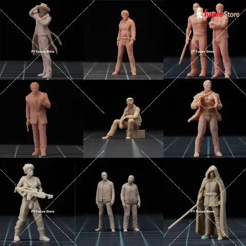 미니어처 피규어 1/64 1/43 남성 군인 역할 장면 소품, 3D 인쇄 모델, 모래 테이블 장난감 장식, 디스플레이 공예
