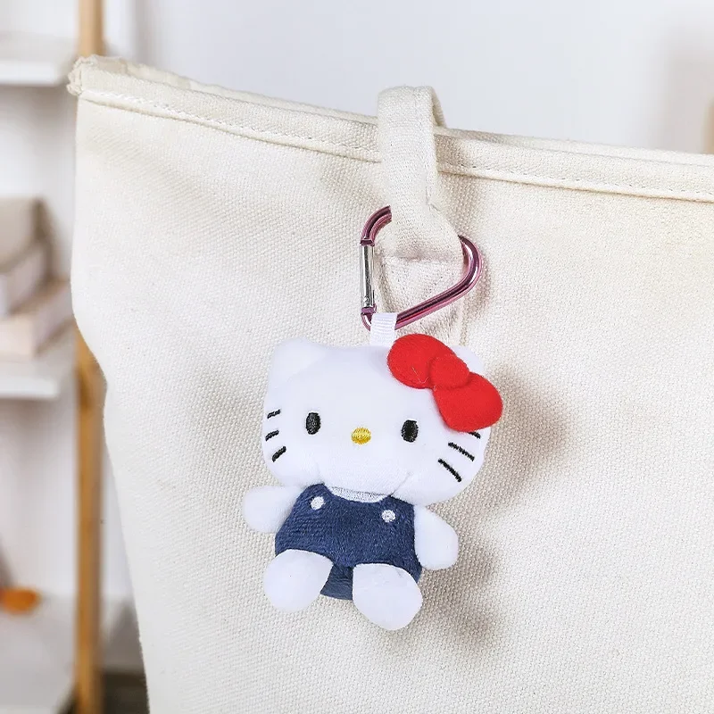 Sanrio Hello Kitty muñeco de peluche lindo bolso de dibujos animados colgante Kawaii mochila decoración amor hebilla llavero gancho regalos de vacaciones