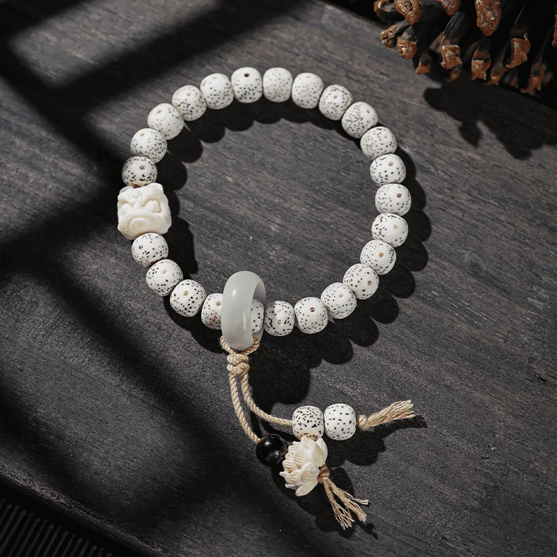 Fidelity Authentic Hainan Xingyue Bodhi Handstring Shun White Accessories Men's and Women's Beads Rosary Plate Play Bracelets