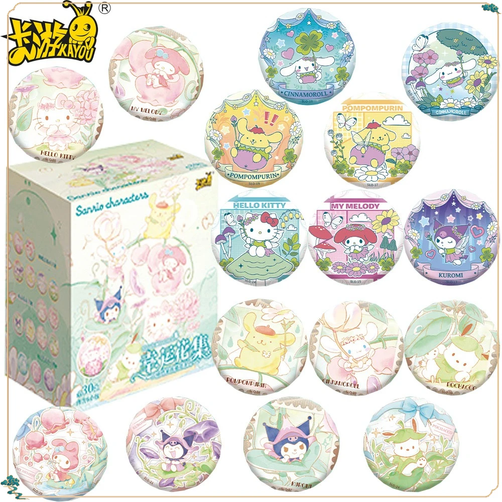 

New Kayou Original Sanrio Cartoon Round Exquisite Badge Creative Funny DIY Brooches for Clothes Accessories Kids Birthday Gifts