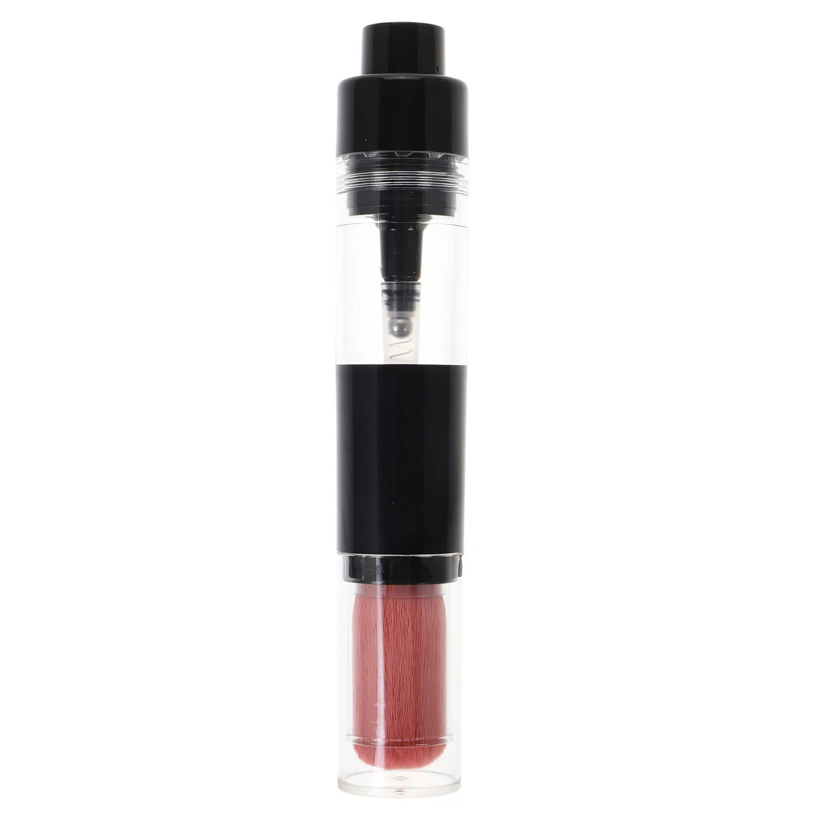 Integrated Press Dispensing Makeup Brush Refillable Powder Bottle Design Portable Reusable Travel Brush for Blush Foundation