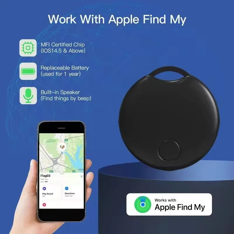 Mini GPS Mobile Bluetooth5.0 Tracker Anti-Lost Device Pet Kids Bag Wallet Tracking Smart Finder Locator Via Apple Find My