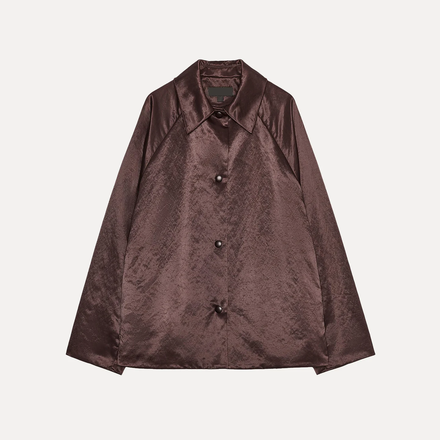 Ele الساتان الملمس Jaet ملابس خارجية للنساء Faionable الخريف 2025 Z العلامة التجارية الوقوف صالح المخملية النسيج معطف السيدات #5