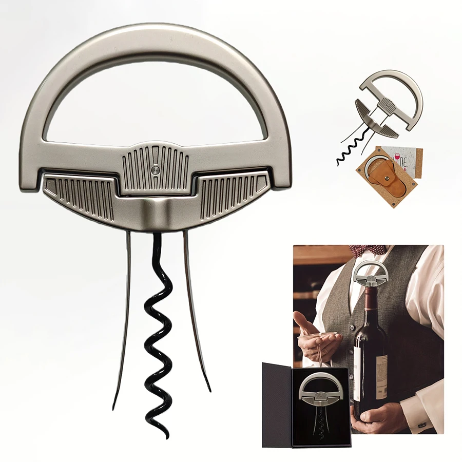 

Vintage Half-Moon Shaped Cork Opener New 2026 Wine Opener Perfect Gift for Wine Lovers Holiday Gifts