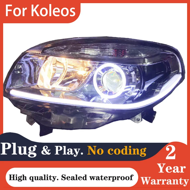 

Car Styling for Renault Koleos Headlights Koleos LED Headlight 2012-2016 DRL led Lens Double Beam H7 HID Xenon bi xenon lens