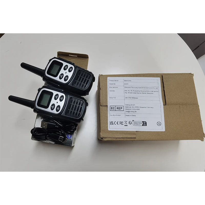 Kids Walkie Talkie 2pcs Handheld Toys Walkie Talkie EU Version - 8 channels US Version - 22 channels with 1200mAh Li-ion Battery