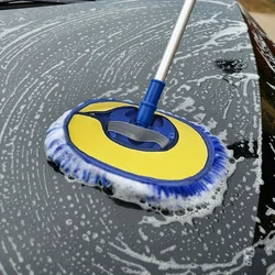 2pcs Car Wash Brush Mop Chenille Cleaning Broom Washer Microfiber Long Handle Telescopic Machine Exterior Caravan RV