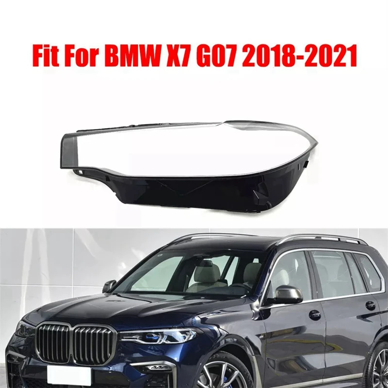 

Для BMW X7 G07 X7M 2018-2022 крышка автомобильной фары прозрачный абажур лампа искусственная Задняя стеклянная крышка объектива