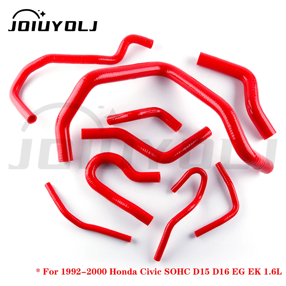 

9Pcs For 1992-2000 Honda Civic SOHC D15 D16 EG EK 1.6L Silicone Radiator Coolant Hose Kit 1993 1994 1995 1996 1997 1998 1999