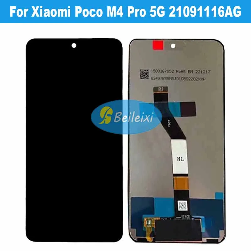 For Xiaomi Poco M4 Pro 5G 21091116AG MZB0BGVIN LCD Display Touch Screen Digitizer Assembly