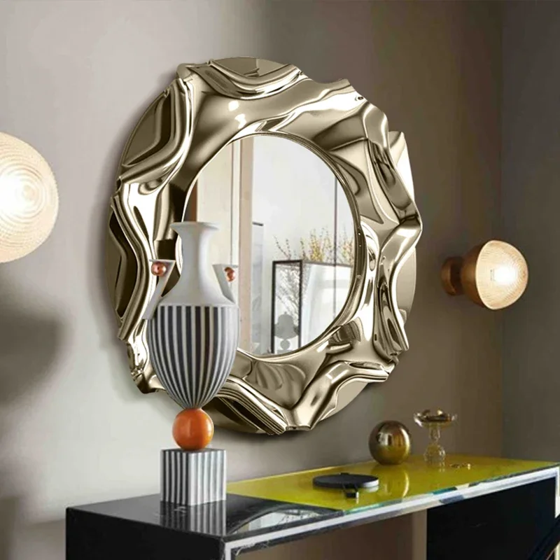 Light luxury creative irregular modeling mirror art bathroom special-shaped wall-mounted mirror