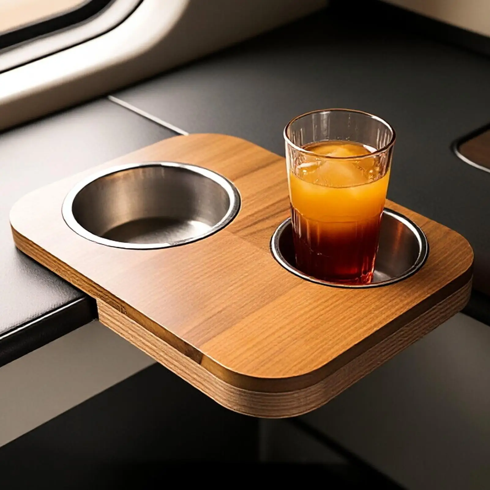 Stainless Steel Boat Cup Holder Insert Silver Drop In Drink Holder for Sofa Coffee Table Lounge Chair Car Yacht RV Truck Interio