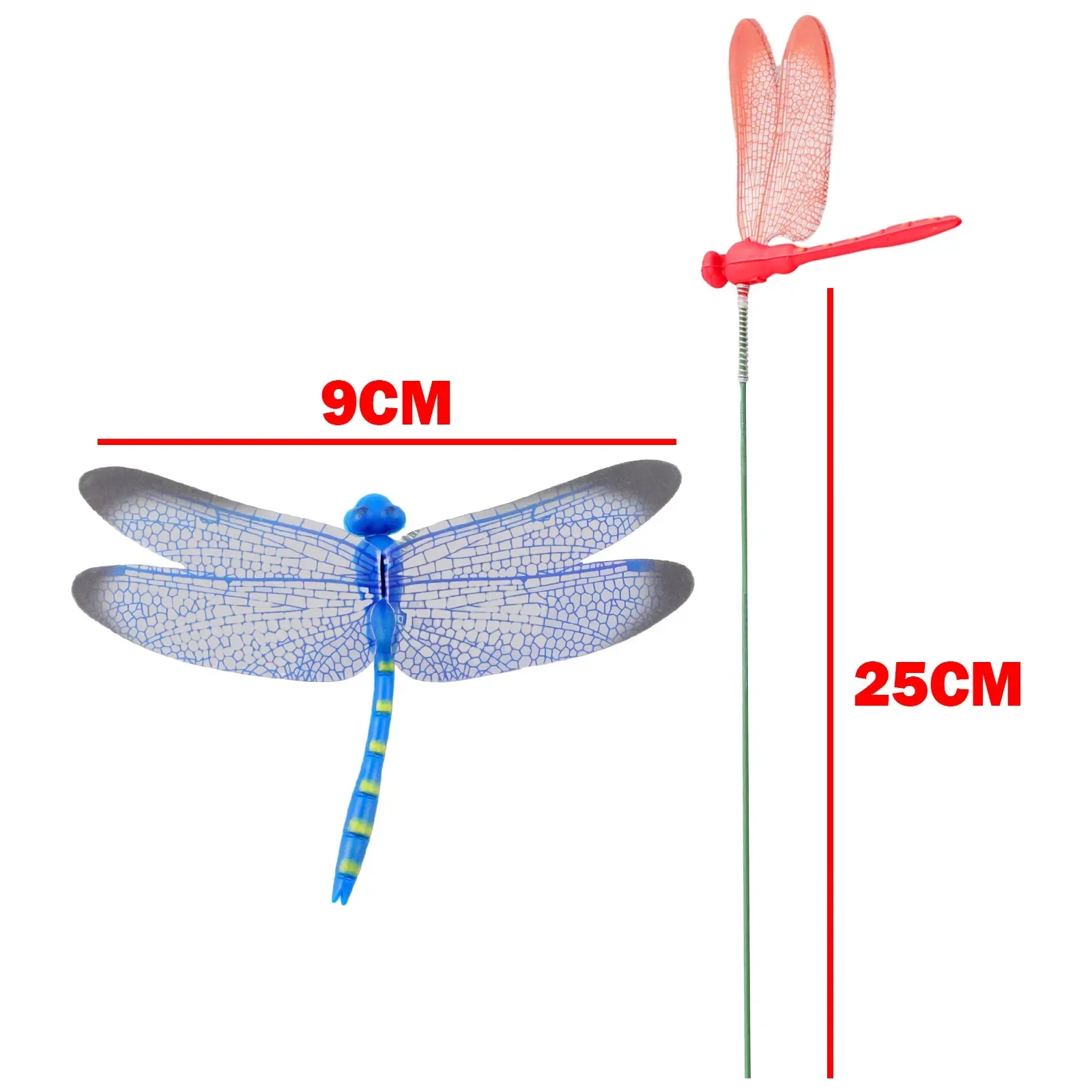 10pcs Simulation Dragonfly Living Room Bedroom Background Wall Garden Decoration Flower Arrangement Part Color Random Waterproof