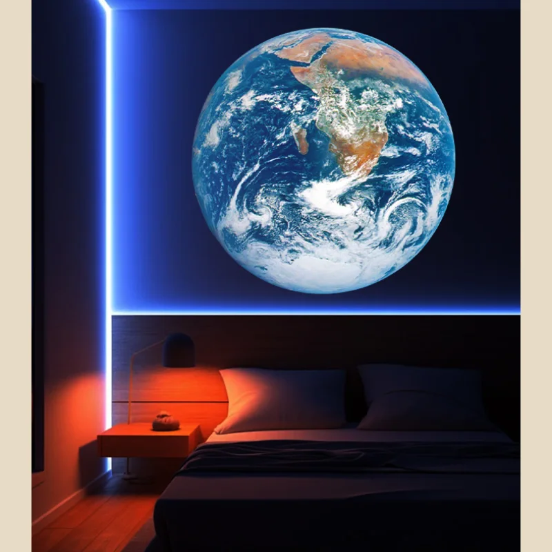 Proyector de luz de luna y tierra, lámpara giratoria para planetario, luces de pared, decoración de habitación, luz led nocturna