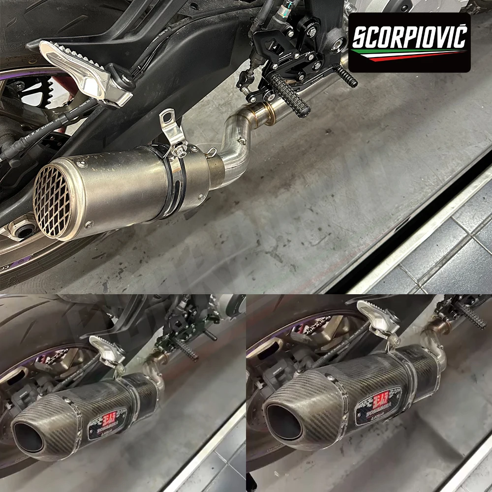 

Factory Hot Selling For Motorcycle 675SR 675R 675NK Full Exhaust System Exhaust Muffler Escape Modify 675SRR Front Link Pipe 51M
