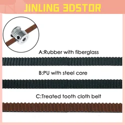 2/5/10meter GT2-6mm Open Timing Belt Width 6mm 10mm GT2 belt PU With Steel Core Belt 2GT Timing Belt For Reprap 3D Printer Parts