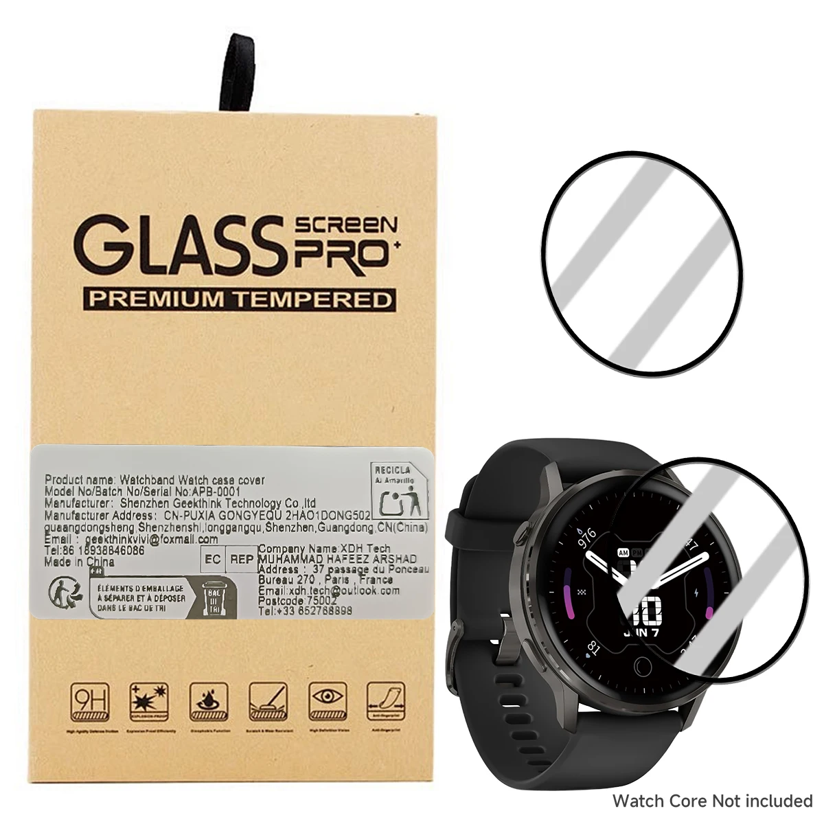 Displayschutzfolie für Garmin Venu 4 45 mm 41 mm, kratzfeste Verbundfolie, HD-klare, vollständig abdeckende, weiche Schutzfolie, Zubehör – Detail 8