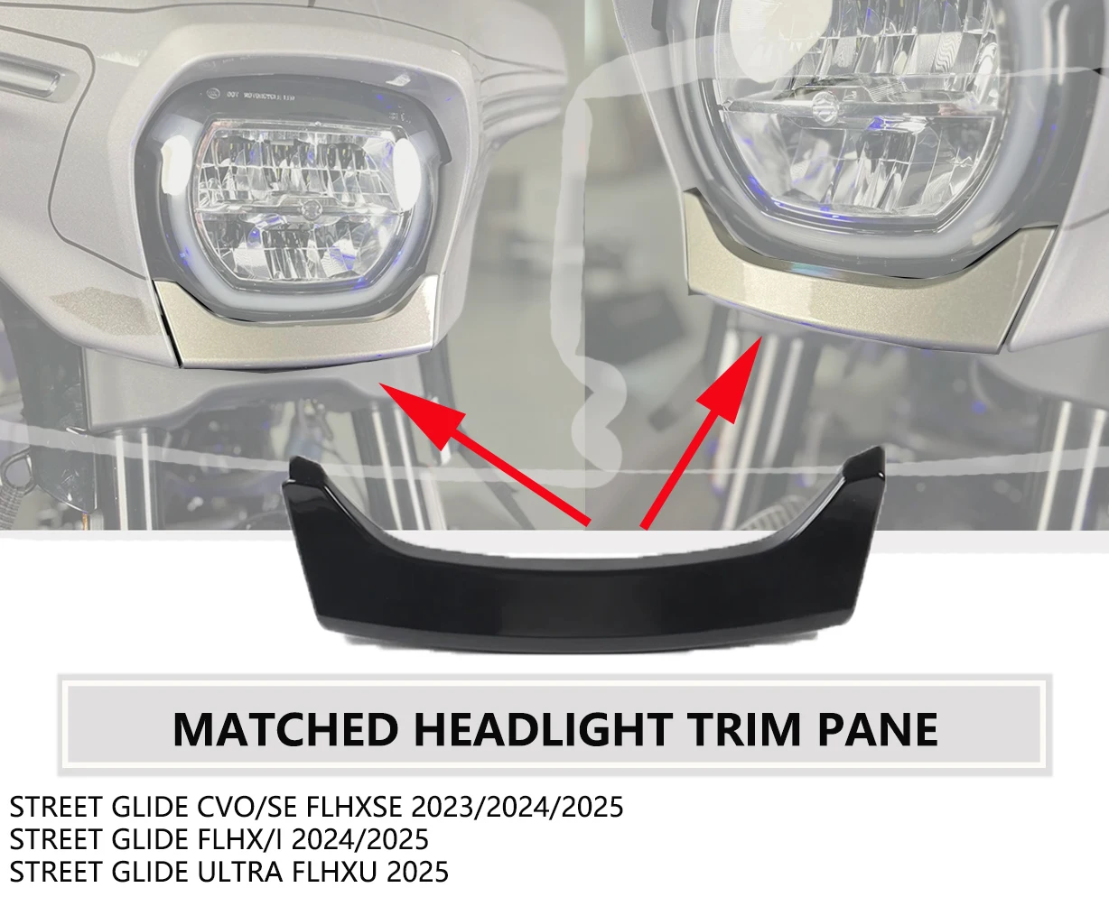 

Для Harley Street Glide CVO/SE FLHXSE 2023-2025 FLHX/I 2024-2025 Ultra FLHXU 2025 новый мотоцикл одинаковые накладки на фару