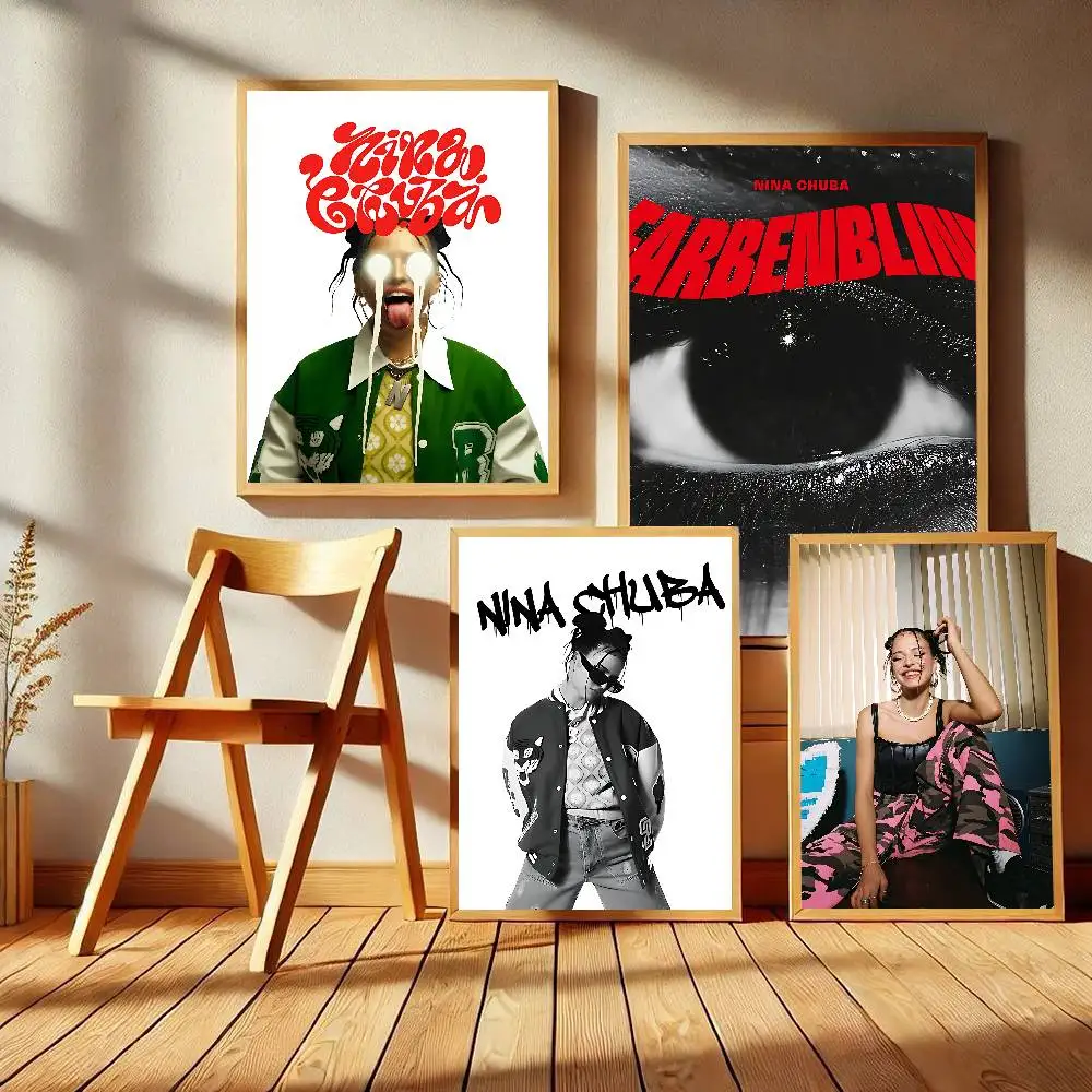 Singer N-nina Chuba Ich Lieb Mich Classic Movie Posters Fancy Wall Sticker for Living Room Bar Decoration Room Wall Decor
