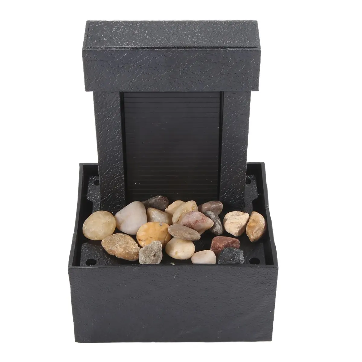 A72P Pebble Meditation Belt LED Lighting Soothing Desktop Fountain, Indoor Waterfall Miniature Life