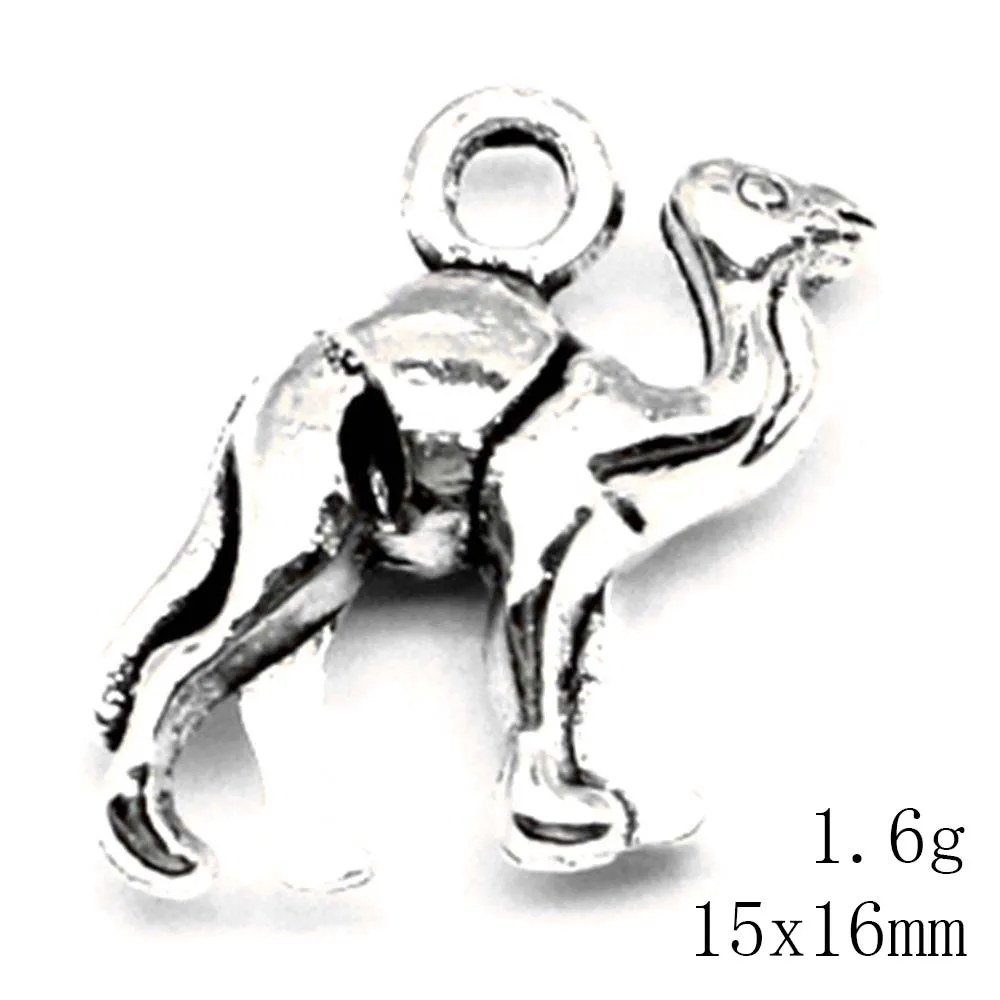 10pcs 15x16mm Camel Charms Vintage Pendant Home Decor Crafts Jewellery Making Supplies Antique Silver Color