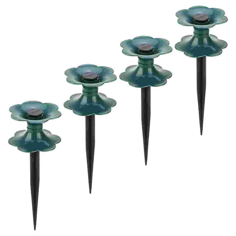 

4 Pcs Tube Reel Guide Wheel Hose Holder Plant Lawn House Support Water Gardening Supplies Pvc Pipe Spikes Stand