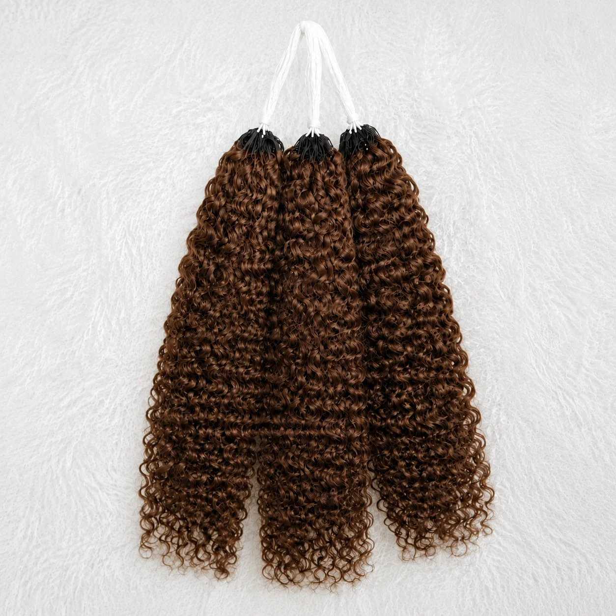 Crochet Braiding Hair - 12A #4 Brown Kinky Curly Human